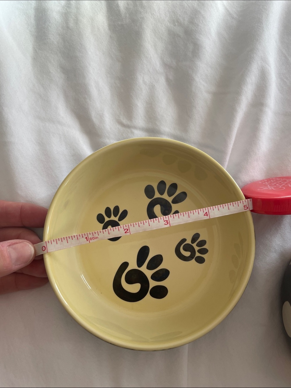 Ceramic Dog Bowls Set - off white & Black Design - Picture 3 of 4